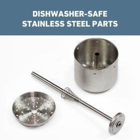 West Bend percolator base and handle feature heat-resistant construction.