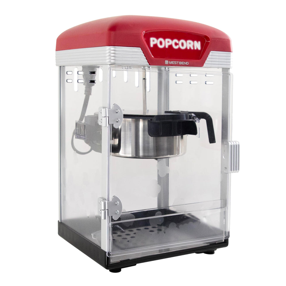 West Bend Stir Crazy Popcorn Maker LED sign adds theater ambience to home snacks.