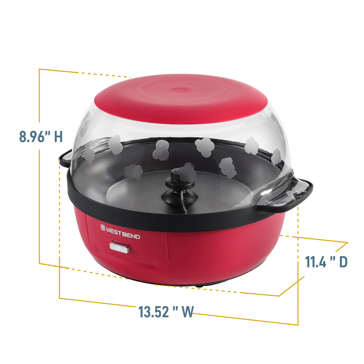 West Bend Stir Crazy non-stick surface for quick, mess-free cleanup
