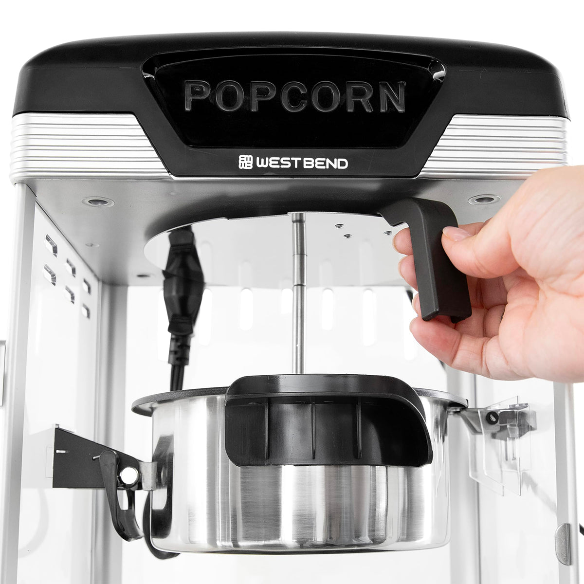 West Bend Stir Crazy popcorn popper serving scoop included for portions