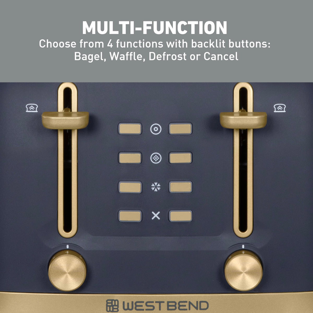 West Bend Timeless toaster anti-jam and auto-shut-off enhance safety.