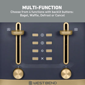 West Bend Timeless toaster anti-jam and auto-shut-off enhance safety.