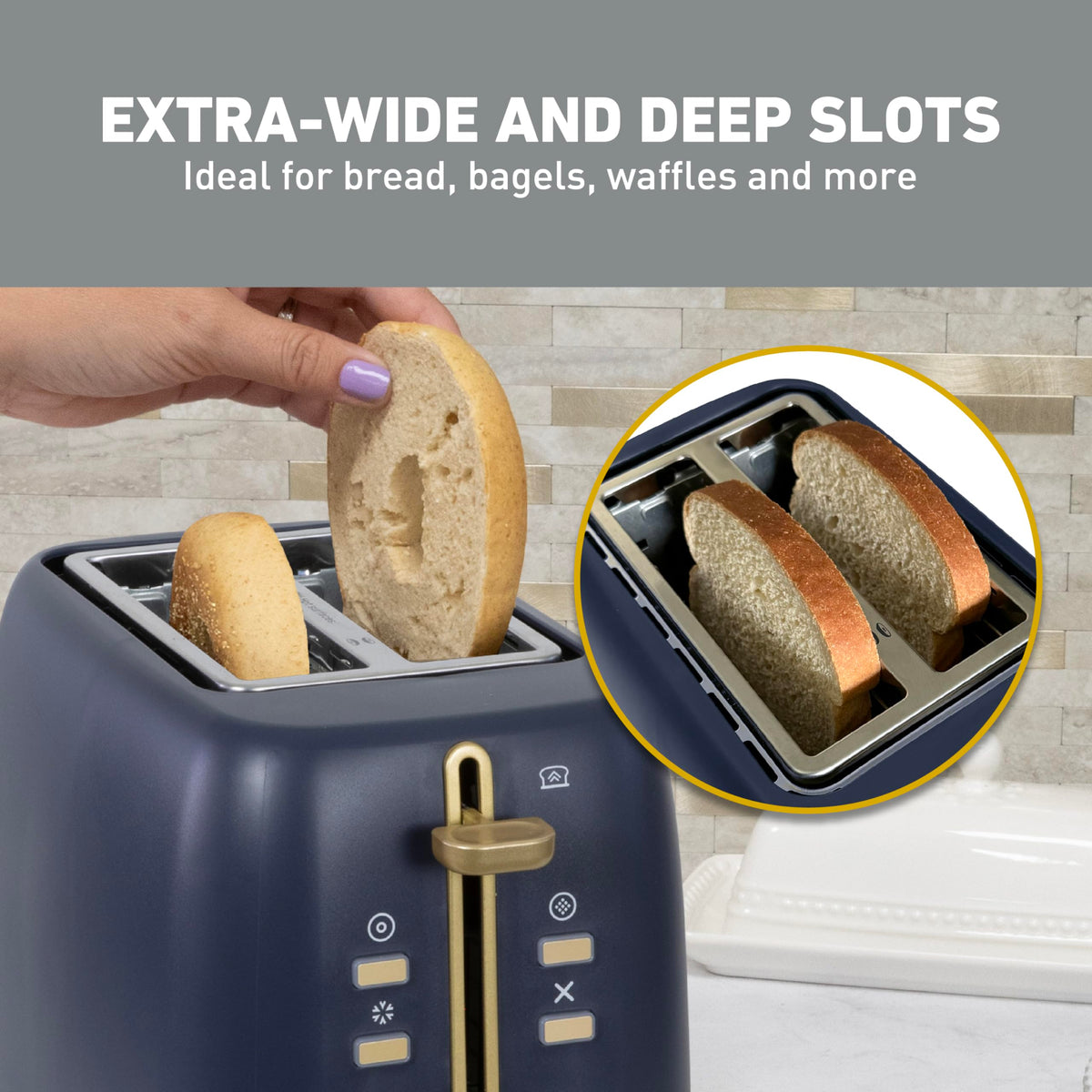 West Bend Timeless Toaster Bagel setting for precise toasting