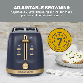 West Bend Timeless Toaster with manual high-lift lever for easy removal