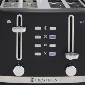 West Bend Toaster anti-jam and auto shut-off for safer use