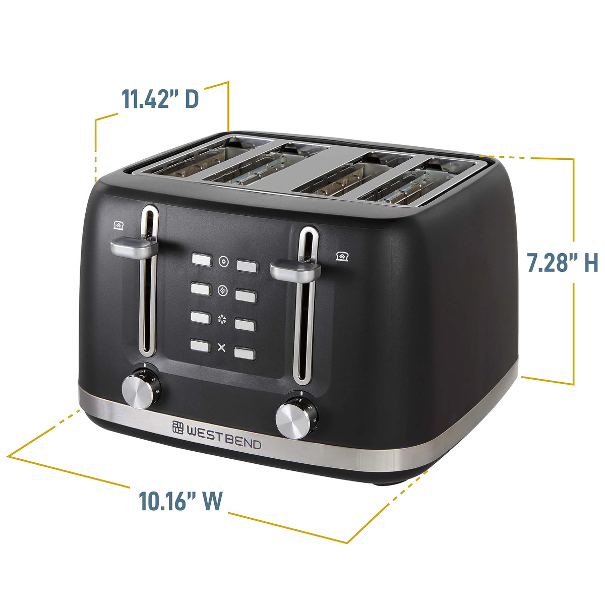 West Bend Toaster manual high lift lever for safe removal