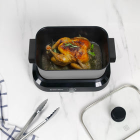 West Bend Versatility Cooker top-rack dishwasher-safe parts simplify cleanup