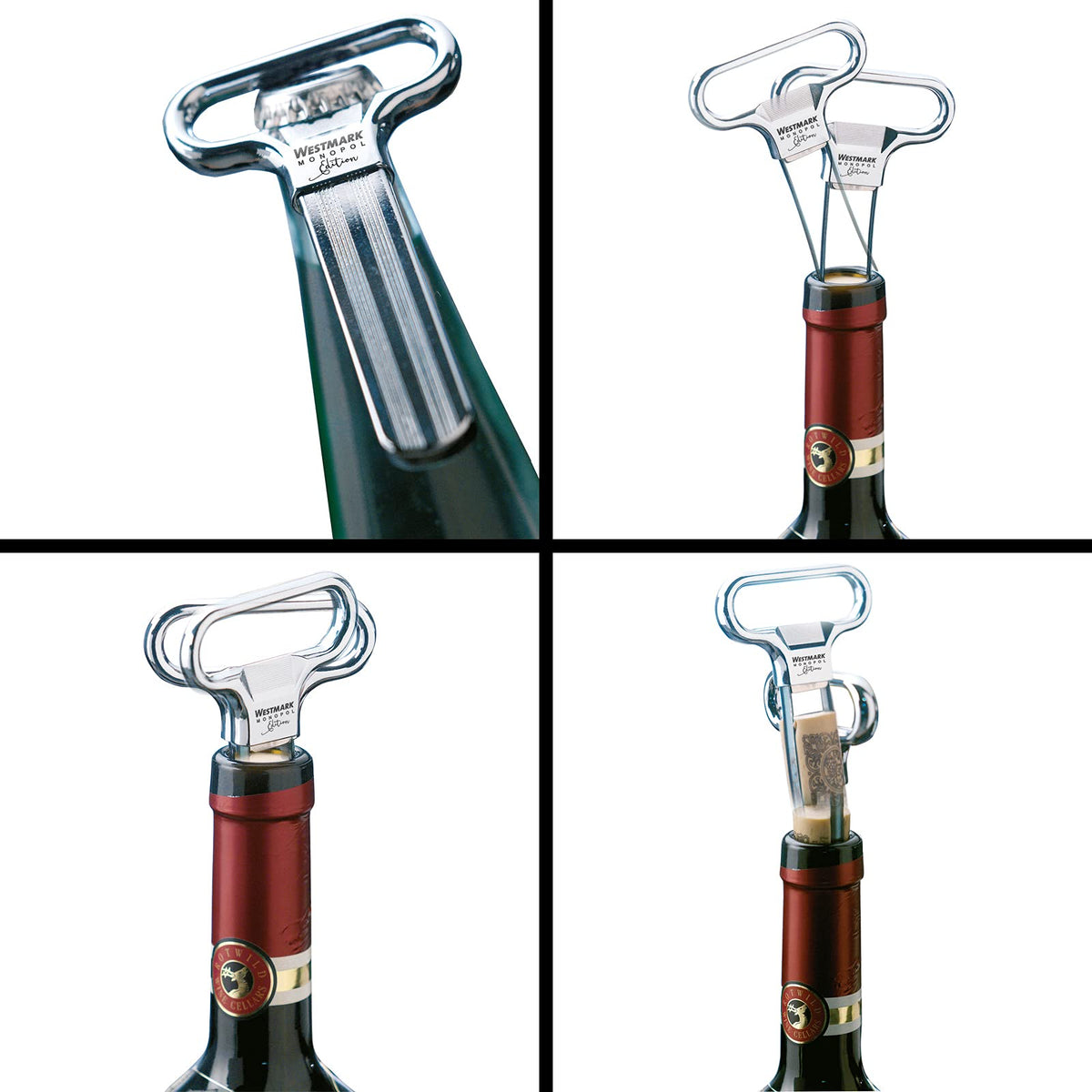 Westmark Ah-So ergonomic grip enables smooth cork removal