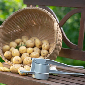 Westmark ricer doubles as a puree press for fruits.