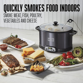 Weston 2-in-1 indoor smoker with 3-tier smoking rack for layered flavor