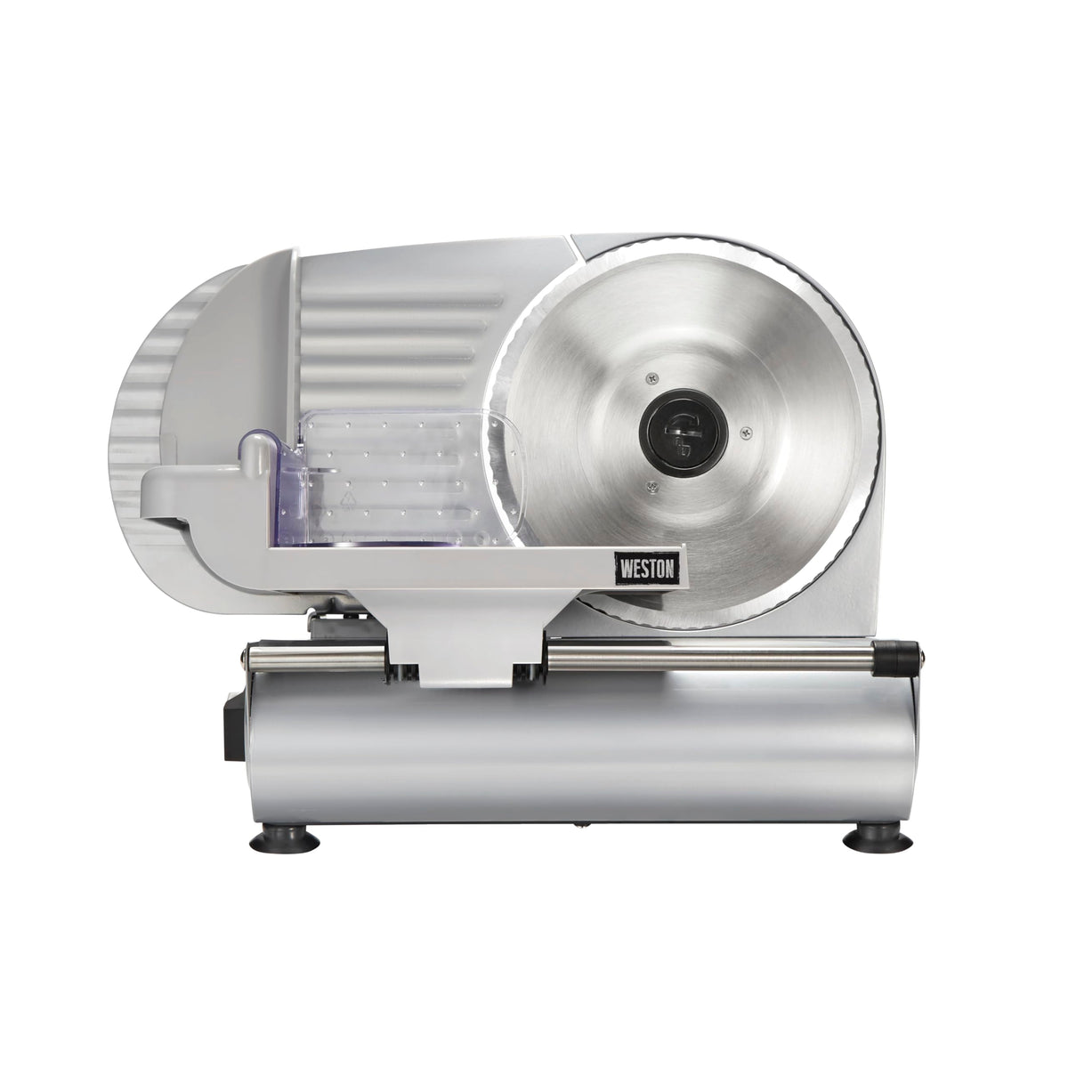 Weston electric meat slicer with removable blade for easy cleaning and maintenance