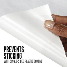 Weston freezer paper 15-inch width provides moisture barrier for freshness.