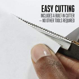 Weston built-in cutter makes slicing freezer paper quick and clean.
