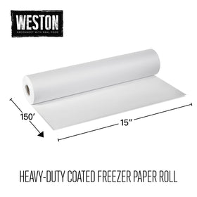 Weston freezer paper is ideal for meat, fish, and vegetables.