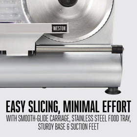 Weston slicer features suction feet ensuring stable operation during use