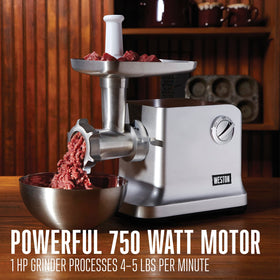 Weston metal gears system highlights durability for consistent grinding.