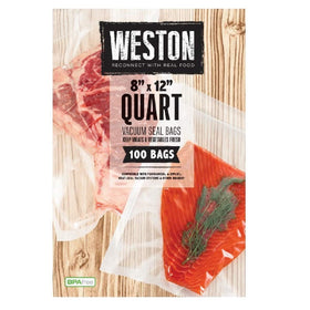 Weston vacuum sealer bags 8x12 pre-cut for quick meal prep and portioning