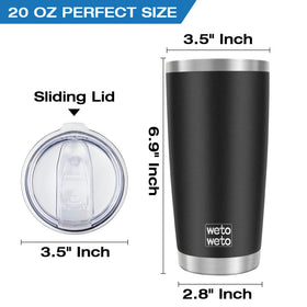 WETOWETO 20oz tumbler stainless-steel-lid BPA-free for safe sipping