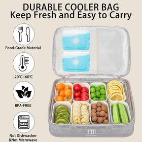WETRBWEH divided tray with lid showing eight compartments for organized snacks.