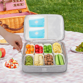 WETRBWEH eight removable compartments tray for customizable snacking.