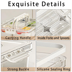WETRBWEH leak-proof lid with collapsible handle prevents spills during transport.