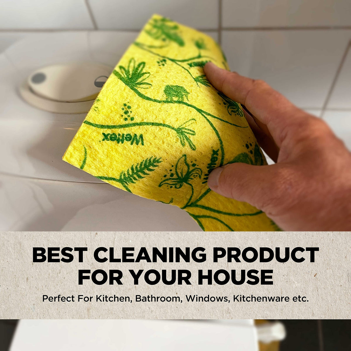 Wettex Original dishcloth closeup texture, non-scratch cleaning for glassware and cookware