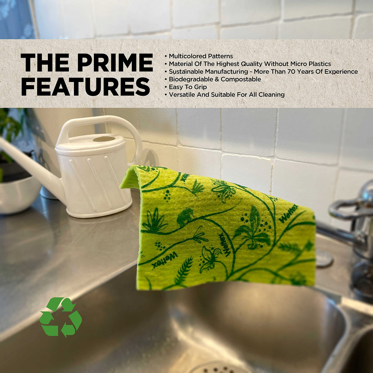 Wettex Original dishcloth biodegradable material, made in Sweden