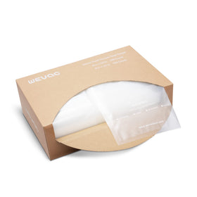 Wevac 6x10 and 8x12 precut bags for fresh meal prep.