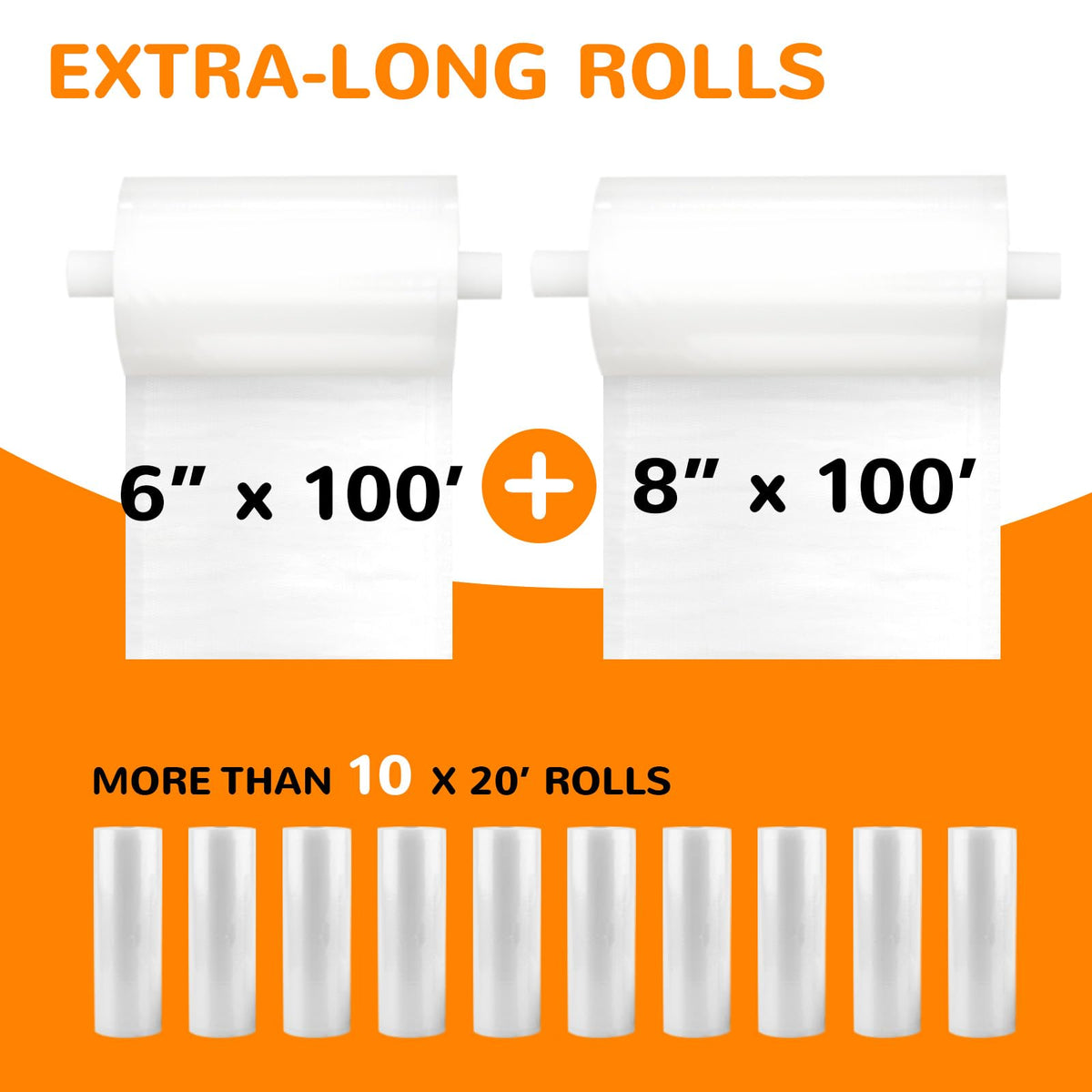 Wevac 6x100 vacuum roll with cutter box for precise cuts.