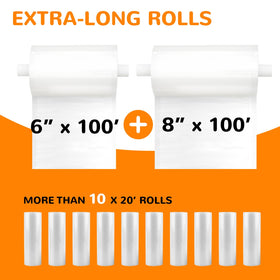 Wevac 6x100 vacuum roll with cutter box for precise cuts.