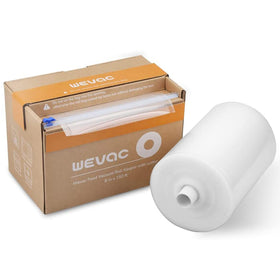 Wevac 8in x 150ft vacuum seal roll with cutter for precise cuts and freshness.