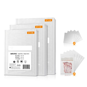 Wevac 11x16 bag with airtight seal for extended freshness.