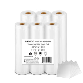 Wevac 11x16 bags with embossed channels for stronger seal and freshness.