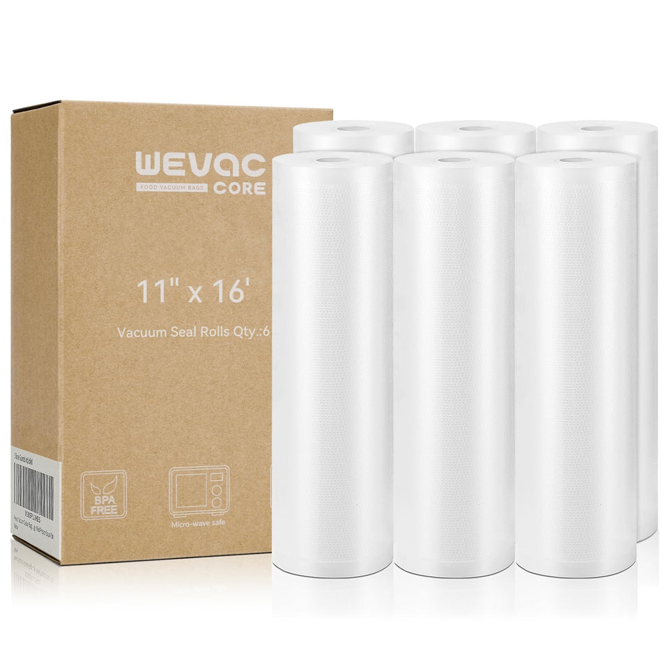 Wevac 11x16 vacuum sealer bags for versatile food storage and prep.