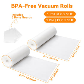 Wevac bags 11x50 roll ready for versatile sealing across brands.