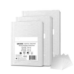 Wevac 6x10 pint-size bags offer easy portioning for quick meals.
