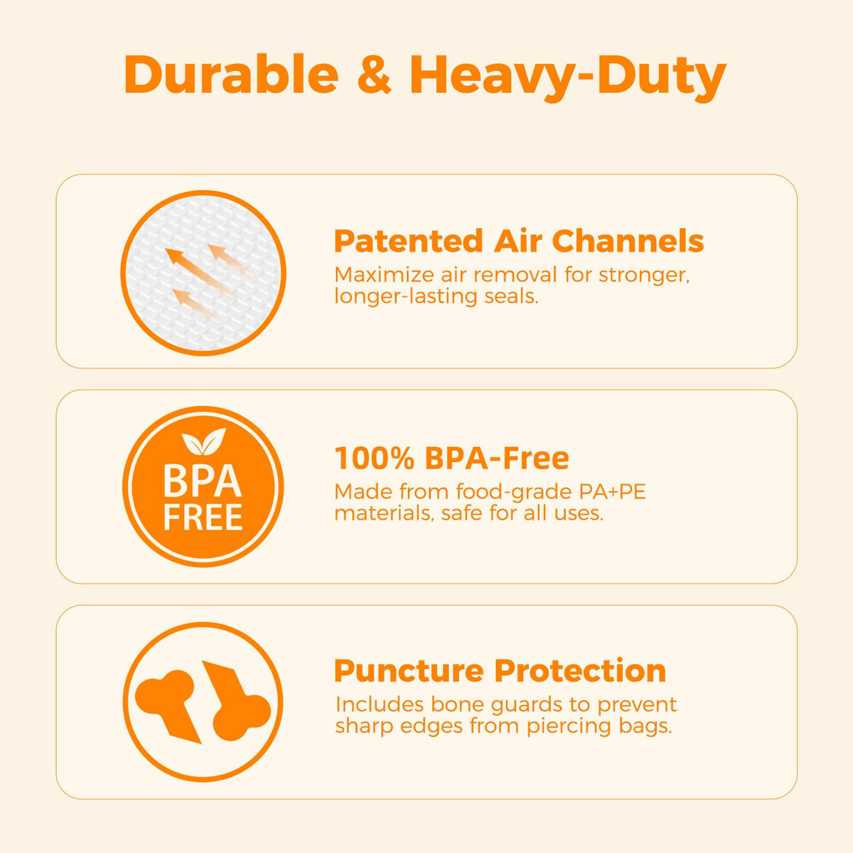 Wevac embossed-channel bags maximize suction for secure storage.