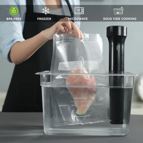 Wevac BPA-free, freezer-safe bag material preserves freshness longer.