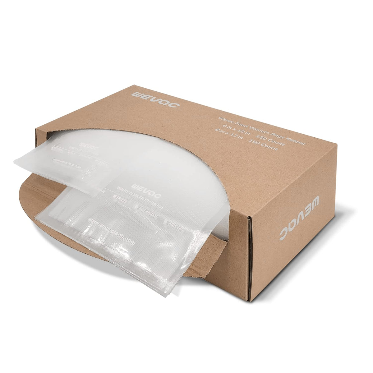 Wevac embossed channels boost suction for reliable seals.