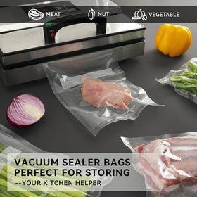 Wevac liquid block bags showing leak-free sealing for soups and sauces.