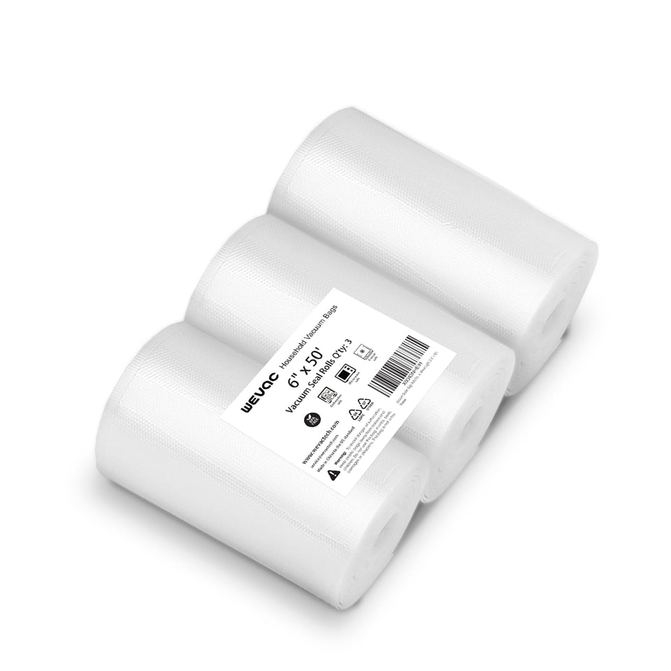 Wevac Lite 6x50ft vacuum rolls for versatile sealing and storage