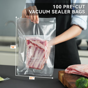Wevac packaging and product shot highlighting 100-count value.