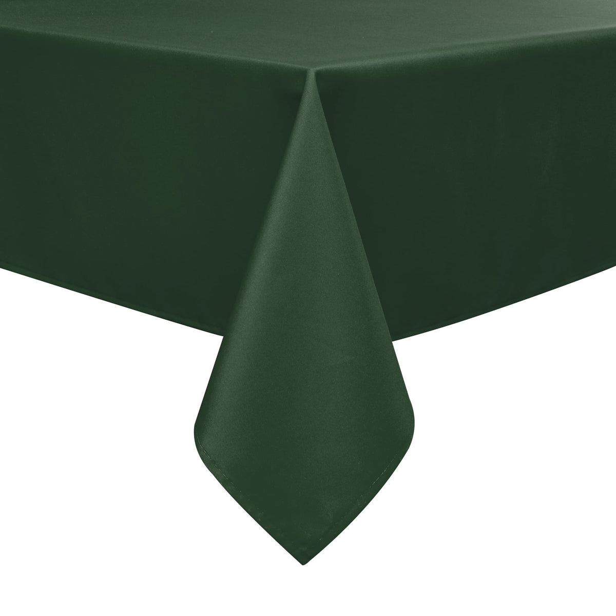 Wewoch Hunter Green wrinkle-resistant tablecloth stays neat during meals and gatherings.