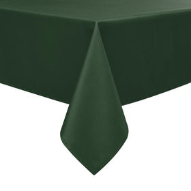 Wewoch Hunter Green wrinkle-resistant tablecloth stays neat during meals and gatherings.