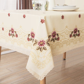 Wewoch milk yellow tablecloth with a smooth finish for refined dining.