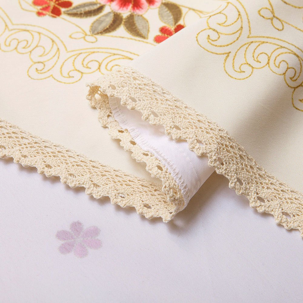 Wewoch water-resistant tablecloth protects surfaces during meals and gatherings.