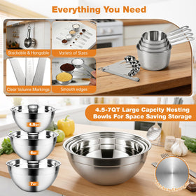 WeWymewo measuring cups and spoons for precise recipe measurements