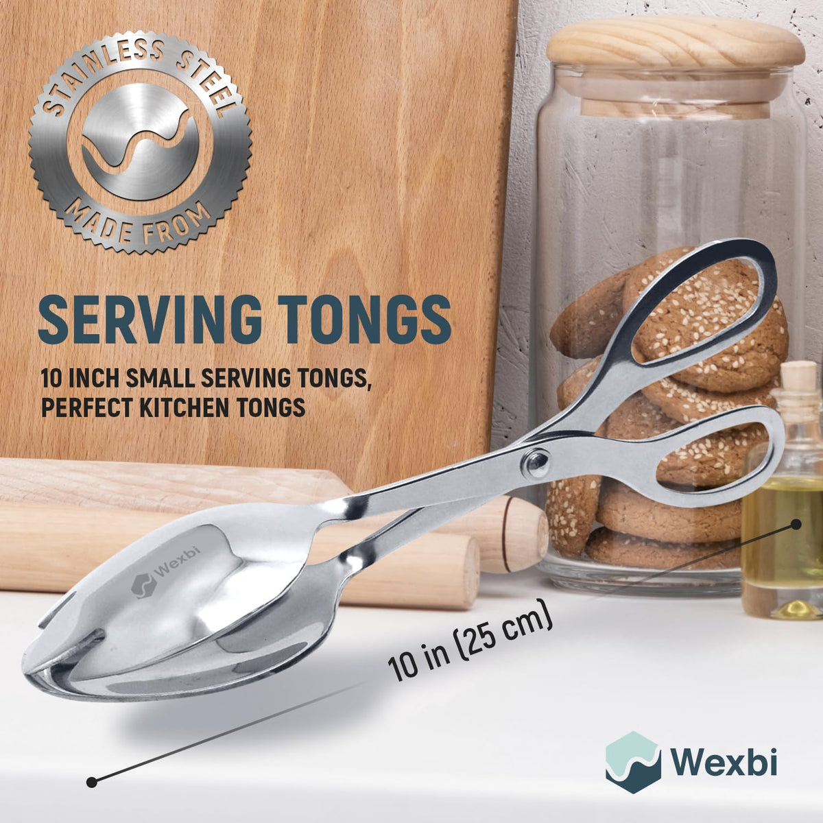 Wexbi stainless steel tongs are dishwasher safe for easy cleanup