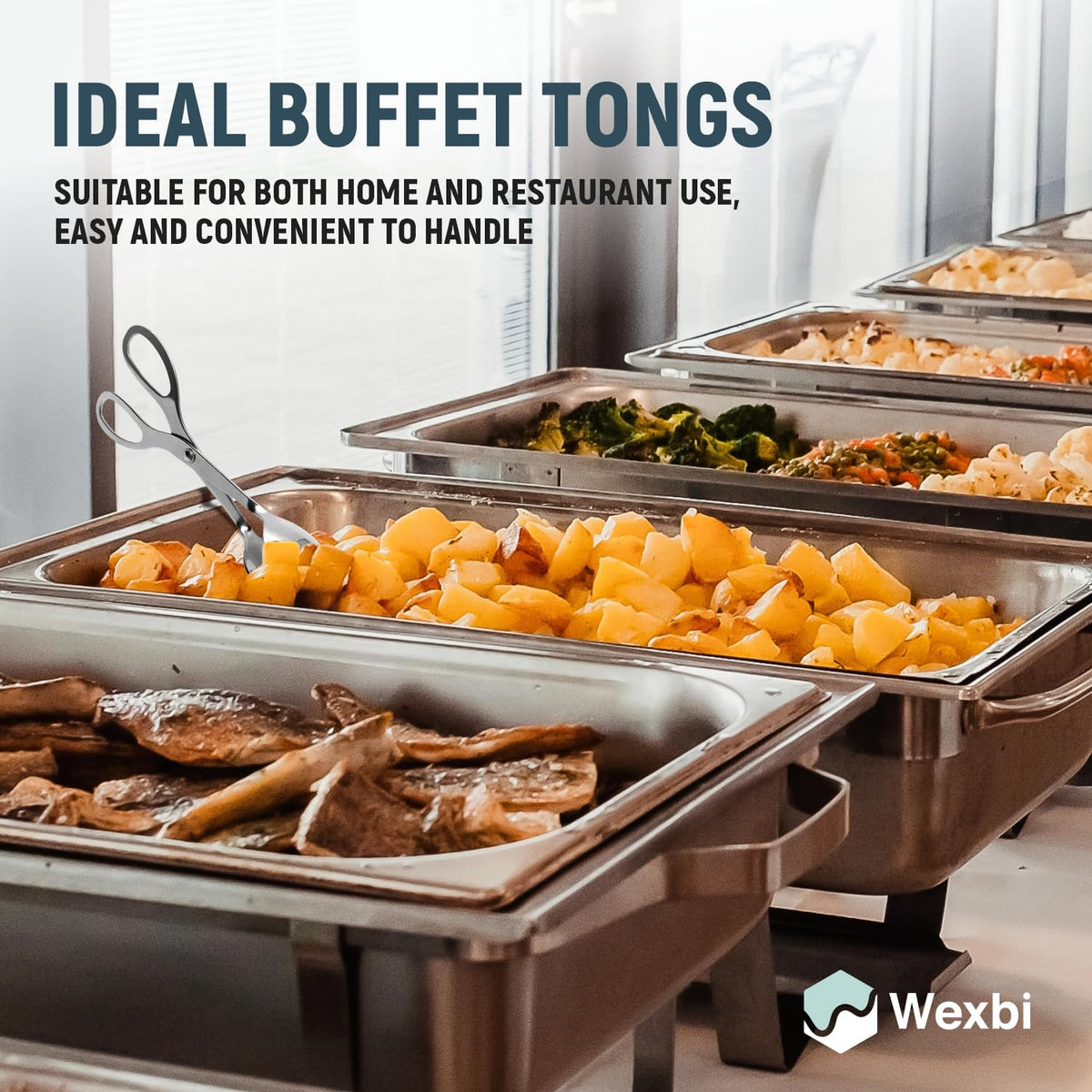 Wexbi heat-resistant tongs up to 480 degrees Fahrenheit for versatile cooking