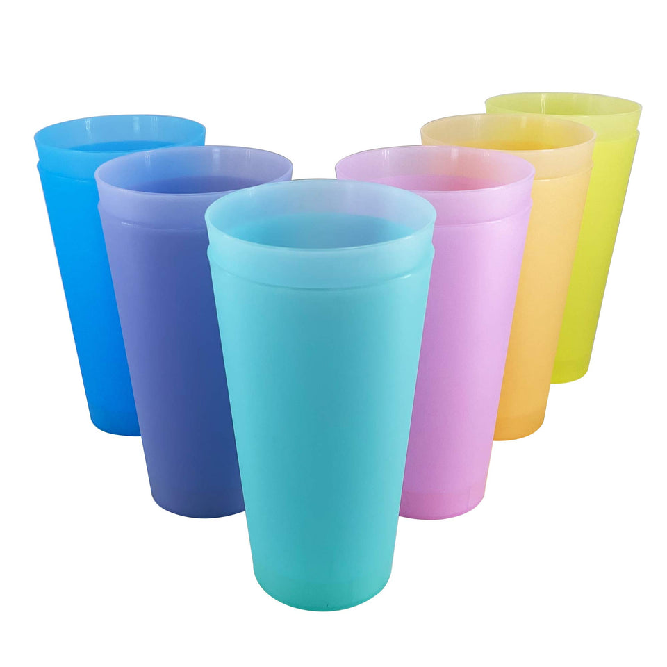 WEXINHAO 32 oz cup stackable multicolor for easy outdoor gatherings.